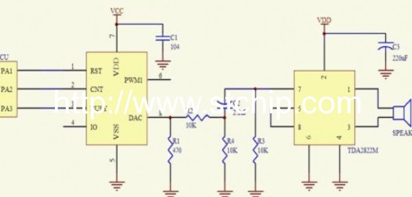 語(yǔ)音防盜器語(yǔ)音電路